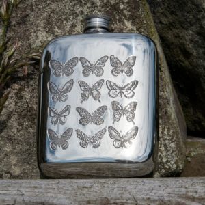 Personalised Ladies Butterfly Cushion Hip Flask