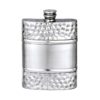 Hammered Band Engraved Hip Flask with Free Engraving