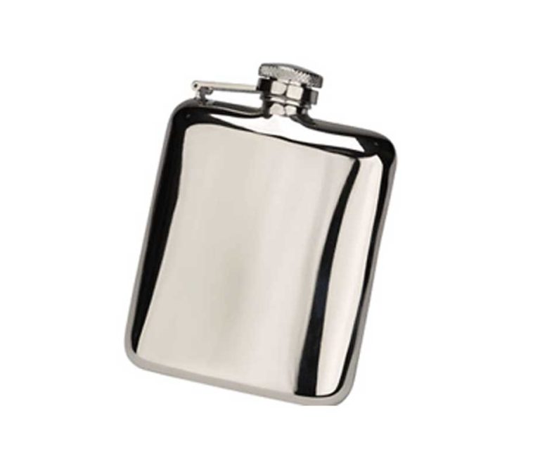 Steel Cushion Hip Flask with Free Engraving FlaskStore Engraved Hip Flasks