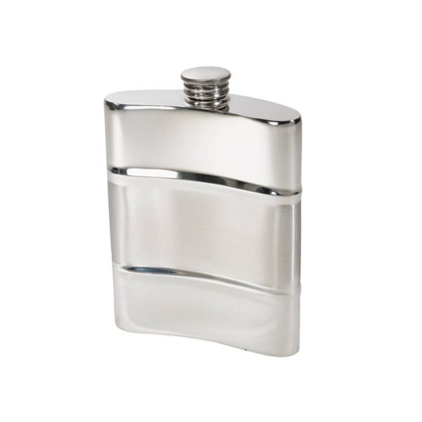 The Personalisation Part Satin 6 oz Pewter Kidney Hip Flask