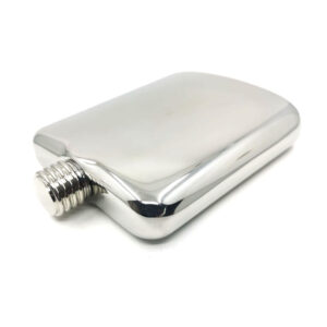 Luxury 6oz personalised stainless steel hip flask with mirror polish. Ideal gift for Best Man, Groomsman, birthdays, weddings and Father’s Day.